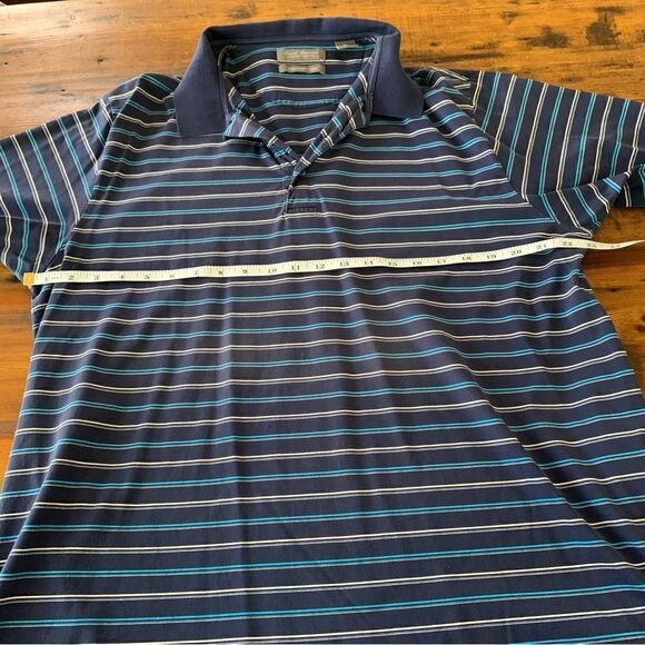 Daniel Crenshaw Blue Striped Golf Polo Cotton Sz Xl - Picture 5 of 6